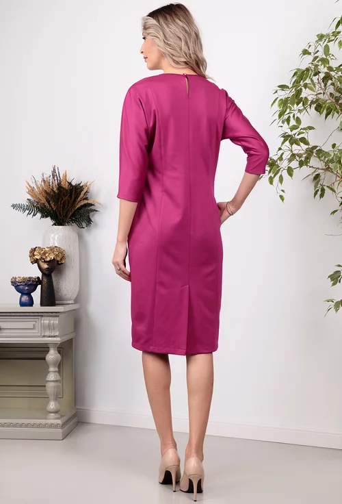 Rochie Magenta Accesorizata Cu Buzunare Dasha Ro