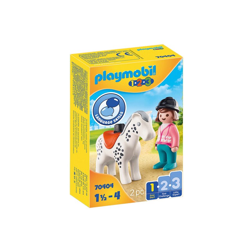 Playmobil - set figurine calaret cu cal , 1.2.3.