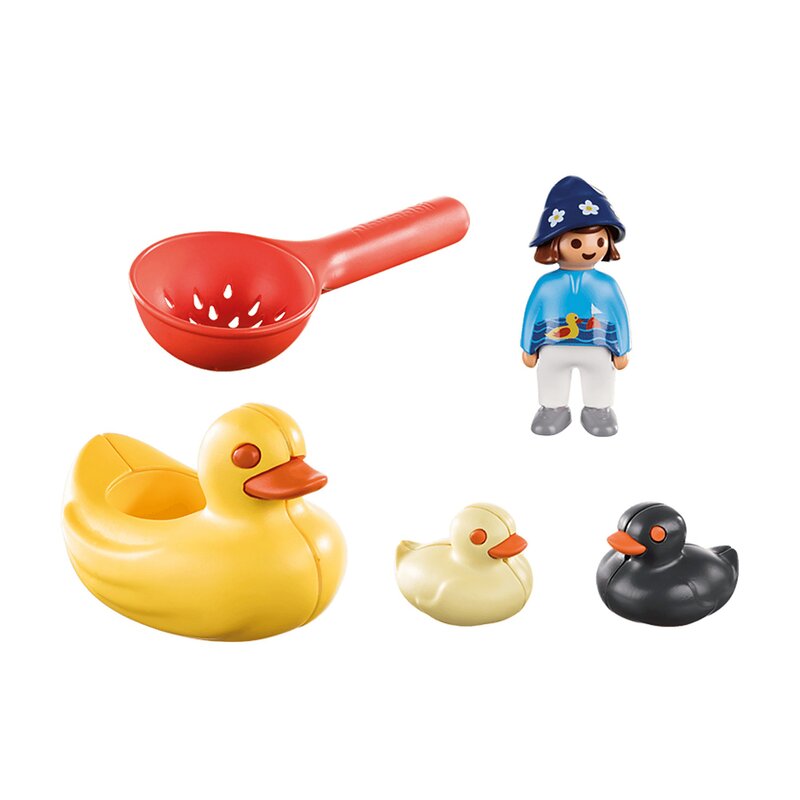 Playmobil - set figurine familia de ratuste pe apa 1.2.3. aqua