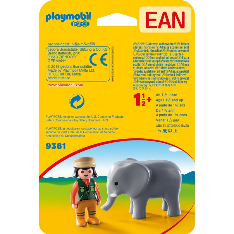 Playmobil - Ingrijitor Zoo cu elefant