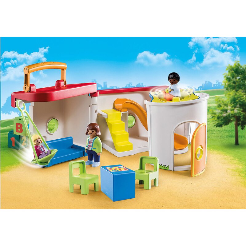 Playmobil - set de constructie cresa portabil 1.2.3.