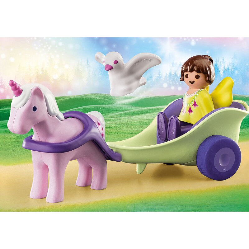 Playmobil - set figurine zana cu trasura si unicorn 1.2.3.