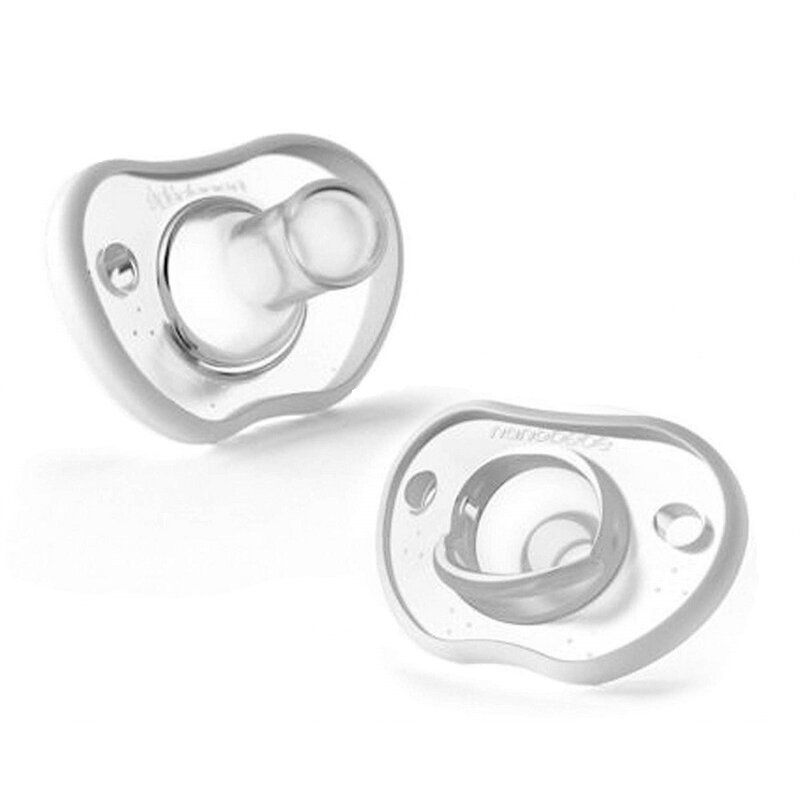 Nanobebe - 2 x suzeta flexy pentru nou nascuti in forma anatomica, 3+ luni, alb