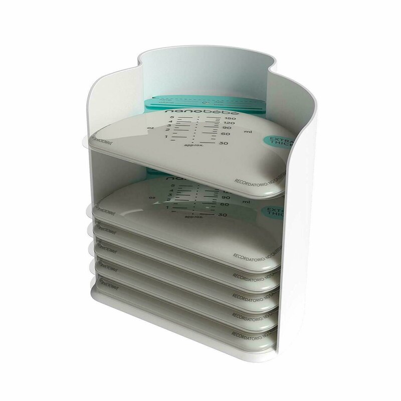 Nanobebe - 25 x pungi depozitare lapte matern + organizer,