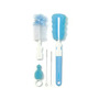 Set curatare biberoane si suzete, Baby Ono, Include perie pentru biberone si perie pentru suzete, Capete interschimbabile, Orificiu pentru agatare, Burete flexibil, Fara BPA, Blue - 1
