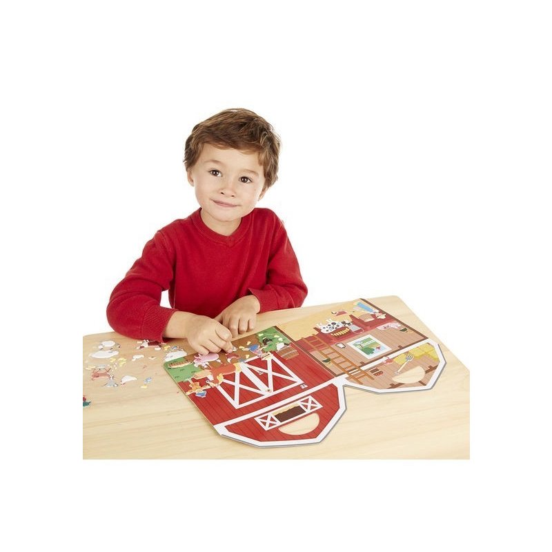 Melissa & doug - abtibilduri pufoase la ferma