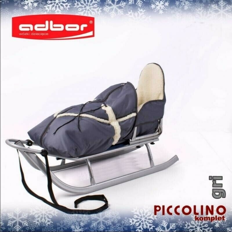 Adbor - saniuta piccolino cu sac, gri