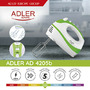 Adler - Mixer de mana, 5 Viteze, Functie Turbo, Alb/Verde, AD 4205 - 8