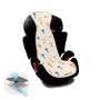 Protectie antitranspiratie scaun auto, Aeromoov, Universala, 6-12 ani, 22-36 kg Structura 3D, AeroSleep, Flowers