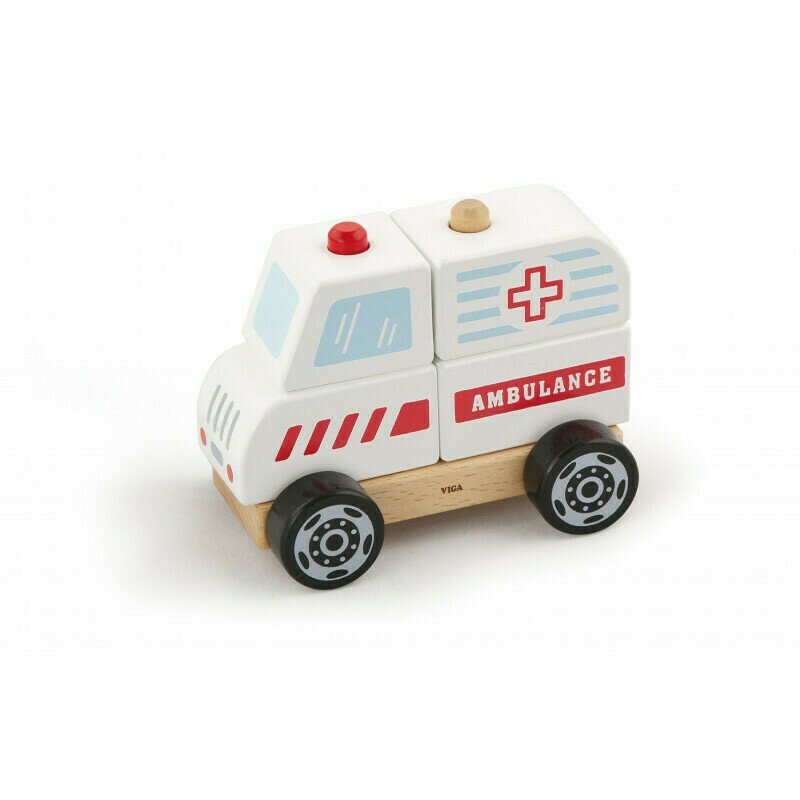 Viga - jucarie pentru sortat si stivuit ambulanta