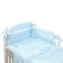 Amy - Lenjerie 3 piese Cu protectie laterala Baby Chic din Bumbac. 120x60 cm. Blue - 1