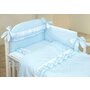 Amy - Lenjerie 3 piese Cu protectie laterala Baby Chic din Bumbac. 120x60 cm. Blue - 2
