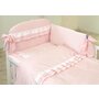 Amy - Lenjerie 3 piese Cu protectie laterala Baby Chic din Bumbac. 120x60 cm. Roz - 3
