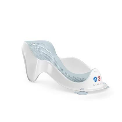Mini suport de baie, Angelcare, Cu forma ergonomica, Pentru cazi de adulti sau de bebe, 0 luni+, Light Aqua