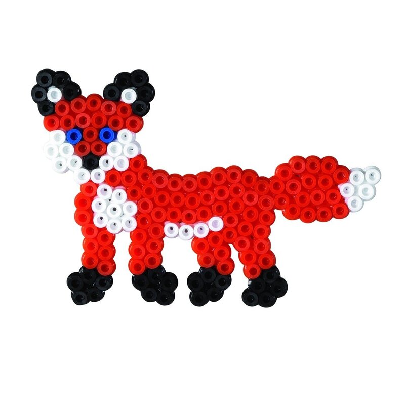 Hama - set margele de calcat animale salbatice in cutie cadou, 2000 buc midi