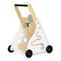 Antemergator din lemn pentru copii, panou educativ cu elemente mobile, roti de cauciuc, Ecotoys, TL01035 - 6