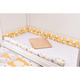 Aparatori cuburi pentru pat casuta Montesorri 90x200 cm model albinute galben - 2