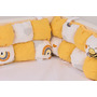 Aparatori cuburi pentru pat casuta Montesorri 90x200 cm model albinute galben - 4