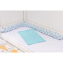Aparatori impletite bumbac 100% culoare bleu pentru pat casuta 290 cm - 1