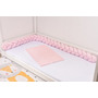 Aparatori impletite bumbac 100% culoare roz pentru pat casuta 290 cm - 1