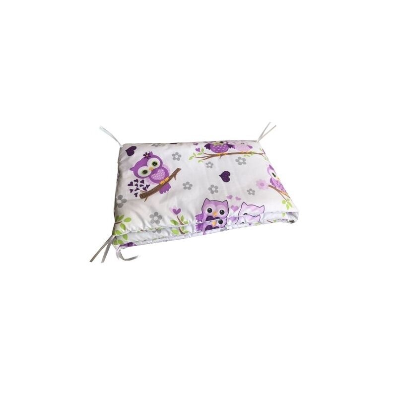 Deseda - aparatori laterale protectii laterale pat pufoase 120x60 cm h35cm bufnite cu violet