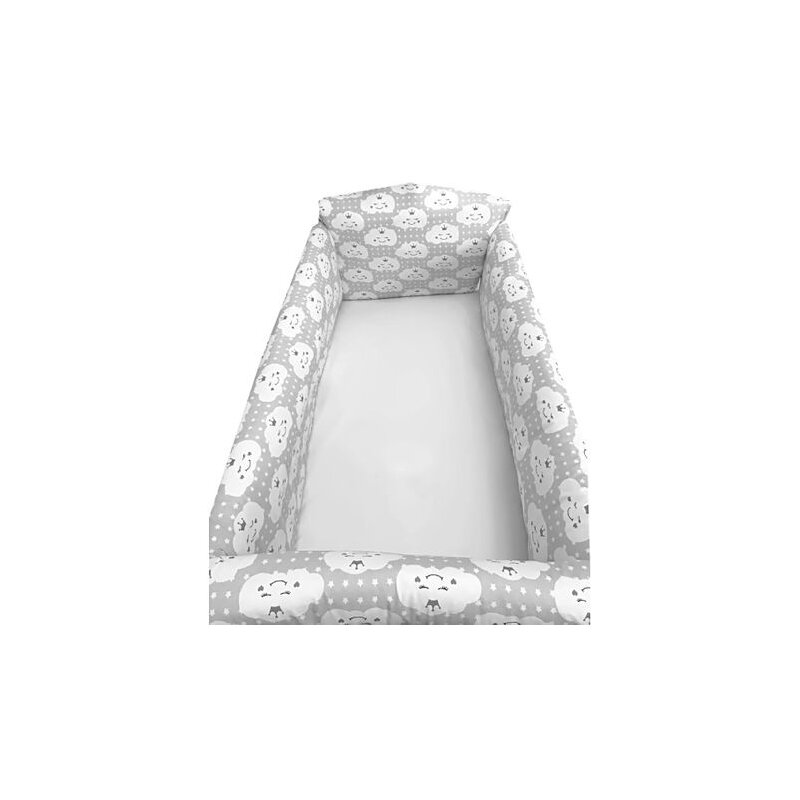 Deseda - aparatori laterale protectii pat 120x60 cm maxi norisori pe gri