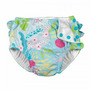Aqua Coral Reef 12 luni - Slip fete refolosibil SPF 50+ cu capse si volanase Green Sprouts by iPlay - 1