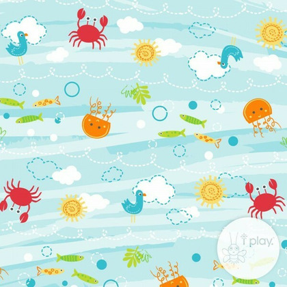Aqua Sea Friends 12 luni - Slip copii SPF 50+ refolosibil, cu capse Green Sprouts by iPlay