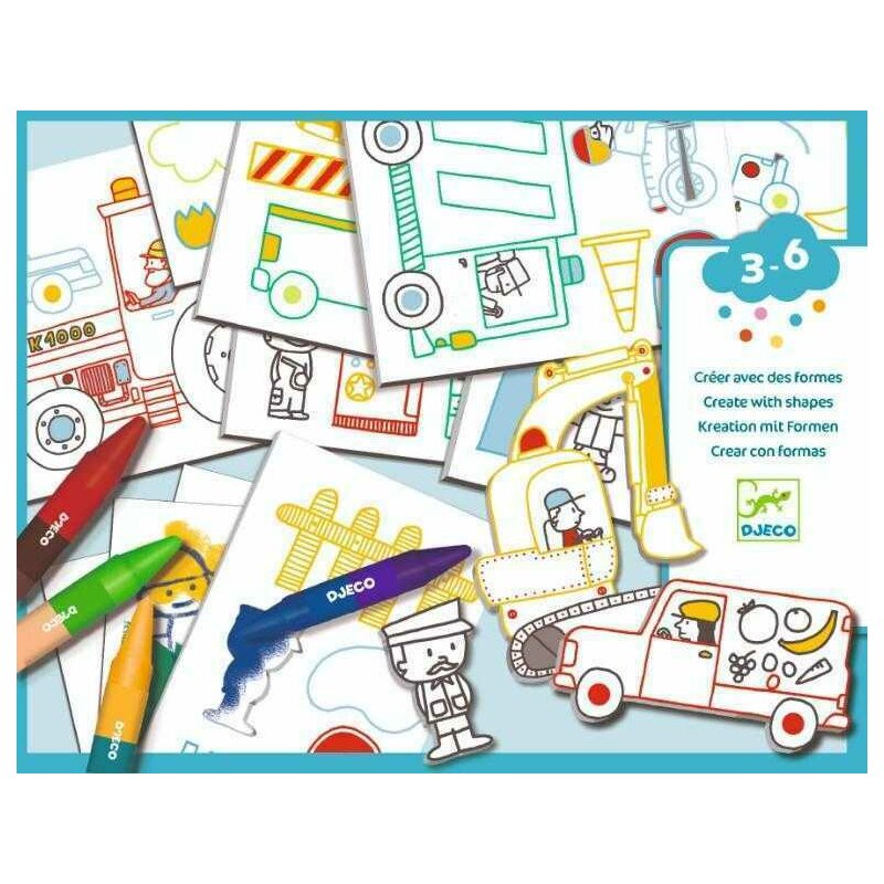 Djeco - set creativ masini