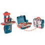 Atelier de lucru din plastic pentru copii, tip valiza, cu 20 accesorii, 42 x 20,5 x 53 cm, Ricokids, 3 in 1, Albastru - 7