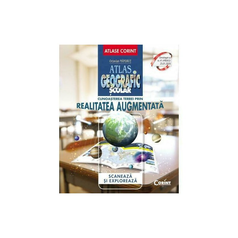Corint - carte educativa atlas geografic scolar cunoasterea terrei prin realitatea augmentata
