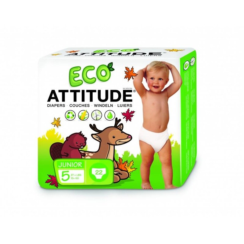 Attitude - Scutece ecologice de unica folosinta marime 5 (12kg)