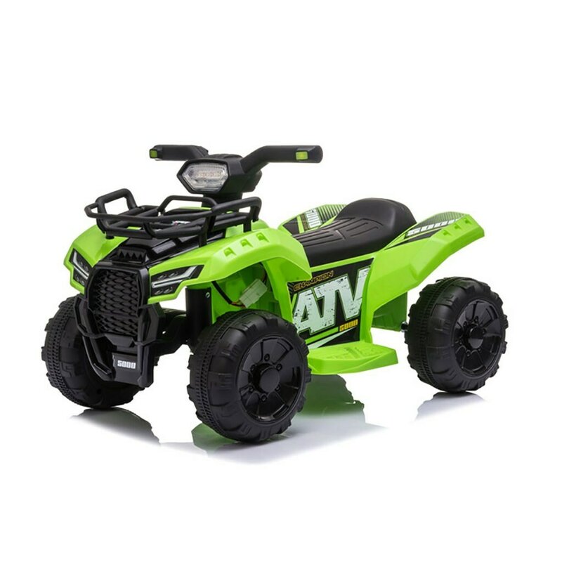 ATV electric copii, Baby Mix, 6V, Pana la 25 kg, Cu lumini, Quad Green
