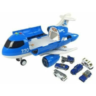 Avion de politie, transporter de masinute, jucarie pentru copii, LeanToys, 9405