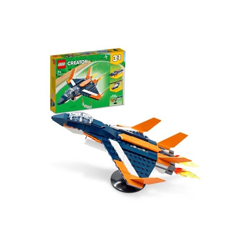 ce viteza are un avion la decolare Lego - Avion Supersonic