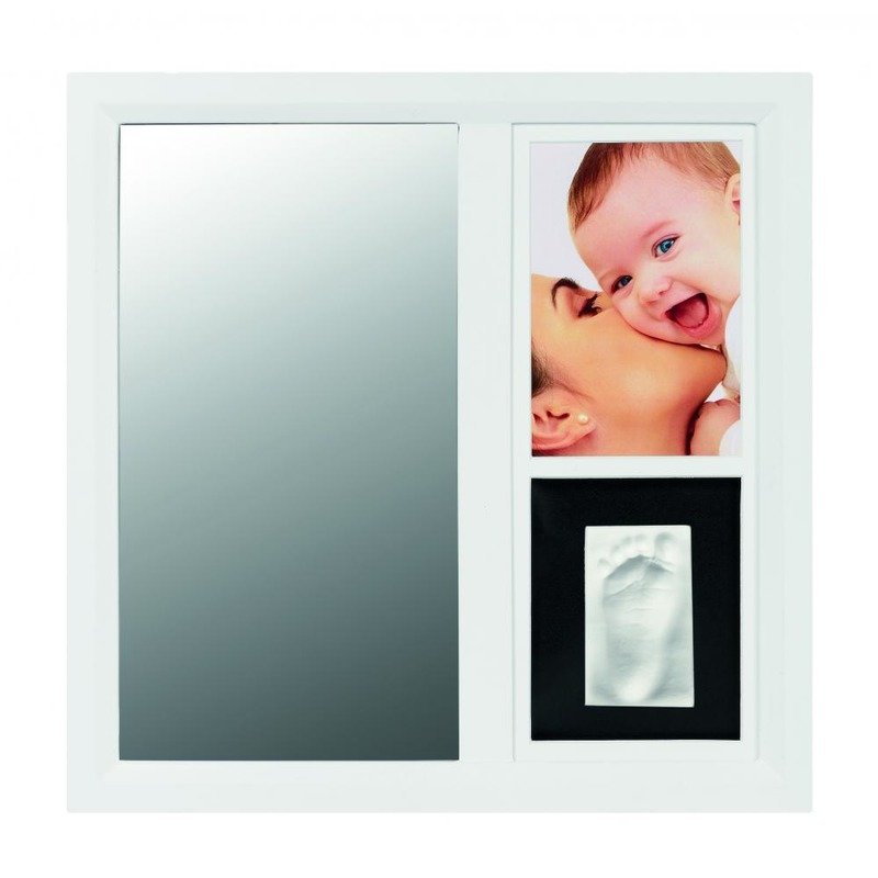 Baby Art Mirror Print Frame White & Black