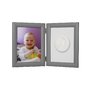 Kit mulaj, Baby HandPrint, Memory Frame, Cu rama foto 13x18 cm, Non-toxic, Conform cu standardul european de siguranta EN 71-3:2019, Silver - 1