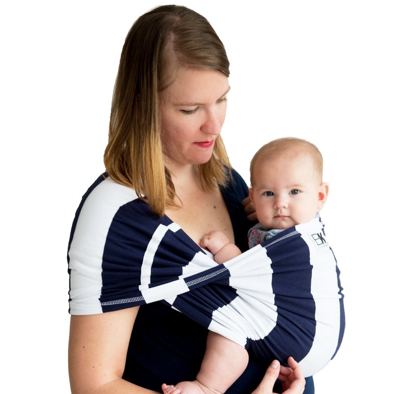 Baby k'tan - sistem purtare baby carrier print, navy stripe, marimea xs