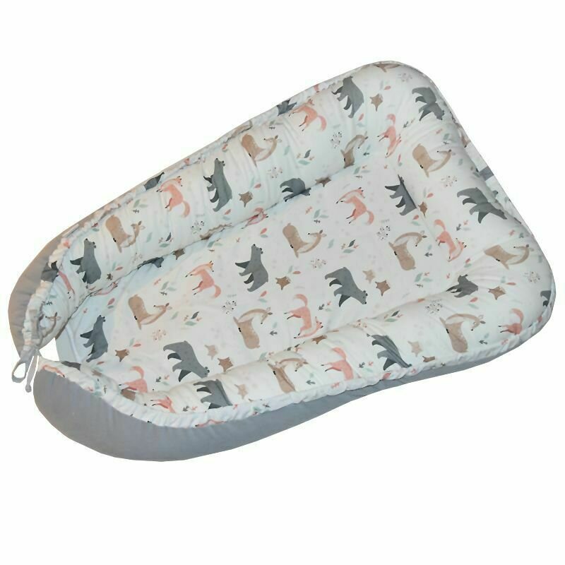 EKO - Suport de dormit Baby Nest Foxy din Bumbac, 90x60 cm