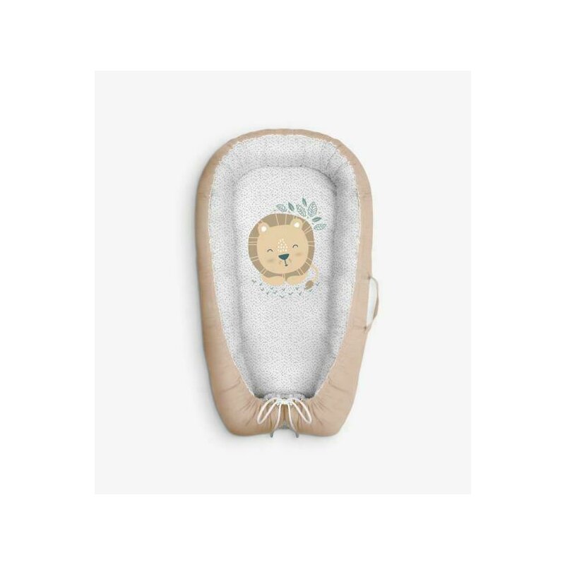 Klups - suport de dormit animals love , lion, din bumbac, 80x45 cm, bej