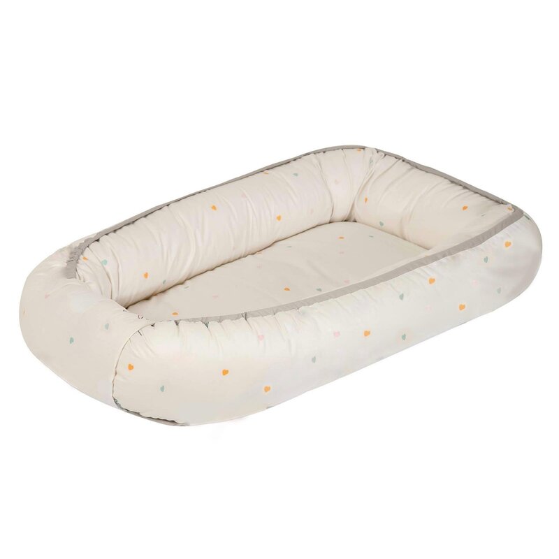 AMY - Suport de dormit Babynest, 70x45 cm, Airy Heart Bej