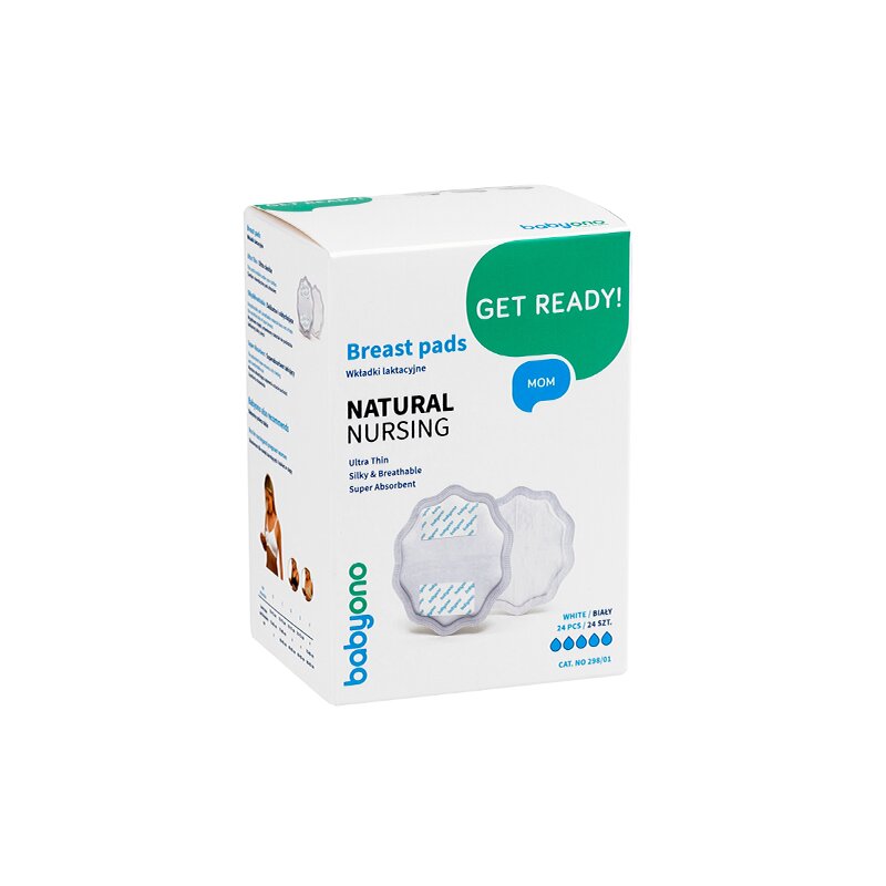 Babyono - tampoane san natural nursing 24 bucati/ cutie, alb