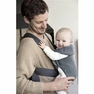 BabyBjorn - Marsupiu anatomic Mini, cu pozitii multiple de purtare – Dark Grey, 3D Jersey