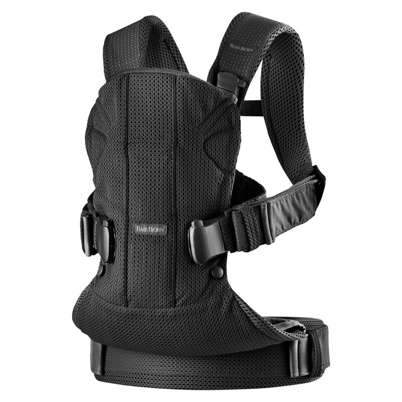 Babybjorn - Marsupiu Anatomic One Air - Black, 3D Mesh