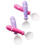 BabyBjorn – Set Lingurite si Furculite pentru bebelusi (4 bucati), Pink/Purple - 3