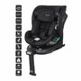 BabyGo - Scaun auto rotativ Prime 360, Black, 40-150 cm, certificat R129 - 2