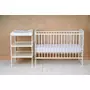 Babyneeds - Patut din lemn de pin Timmi 120x60 cm Cu laterala culisanta, EN716-1, EN716-2, Inaltime saltea reglabila pe 3 nivele, Laterala cu 3 bete detasabile, Alb + Saltea 10 cm + Qmini - Masuta de schimbat, 70x50 cm, Alb - 6
