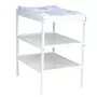 Babyneeds - Patut din lemn de pin Timmi 120x60 cm Cu laterala culisanta, EN716-1, EN716-2, Inaltime saltea reglabila pe 3 nivele, Laterala cu 3 bete detasabile, Alb + Saltea 8 cm + Qmini - Masuta de schimbat, 70x50 cm, Alb - 18