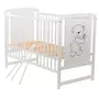 Babyneeds - Patut din lemn de pin Timmi 120x60 cm, EN716-1, EN716-2, Inaltime saltea reglabila pe 3 nivele, Laterala cu 3 bete detasabile, Alb + Saltea 10 cm + Qmini - Masuta de schimbat, 70x50 cm, Alb - 6