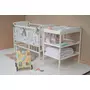 Babyneeds - Patut din lemn de pin Timmi 120x60 cm, EN716-1, EN716-2, Inaltime saltea reglabila pe 3 nivele, Laterala cu 3 bete detasabile, Alb + Saltea 10 cm + Qmini - Masuta de schimbat, 70x50 cm, Alb - 2